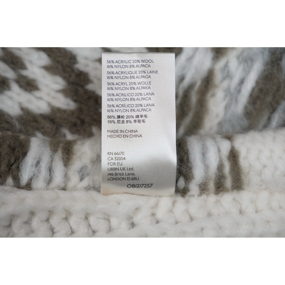 NWT Free People Alpine Pullover Sweater Ivory Fair Isle Chunky Knit Size Small - Picture 5 of 7